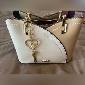 ZZMY Two-Tone Handbag with Heart Charm